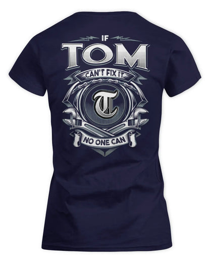 TOM AP81-K4-626 - Personalized Ahmed Quote Apparel “If Ahmed Can't Fix It, No One Can” - Women's Standard T-Shirt - Navy