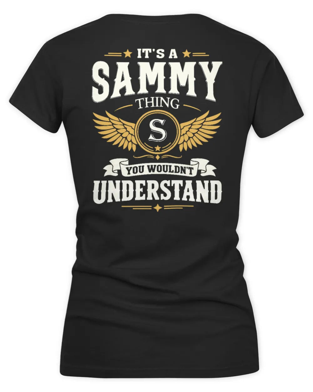 SAMMY KT06-M008 It’s a [NAME] Thing – You Wouldn’t Understand | Personalized Vintage T-Shirt - Women's V-Neck T-Shirt - Black