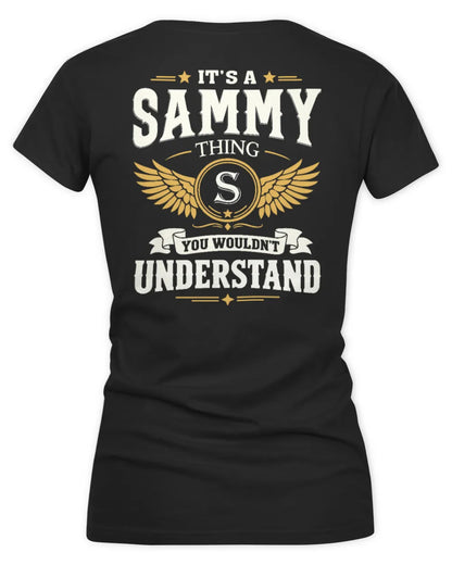 SAMMY KT06-M008 It’s a [NAME] Thing – You Wouldn’t Understand | Personalized Vintage T-Shirt - Women's V-Neck T-Shirt - Black