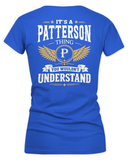 PATTERSON KT06-M008 It’s a [NAME] Thing – You Wouldn’t Understand | Personalized Vintage T-Shirt - Women's V-Neck T-Shirt - Royal