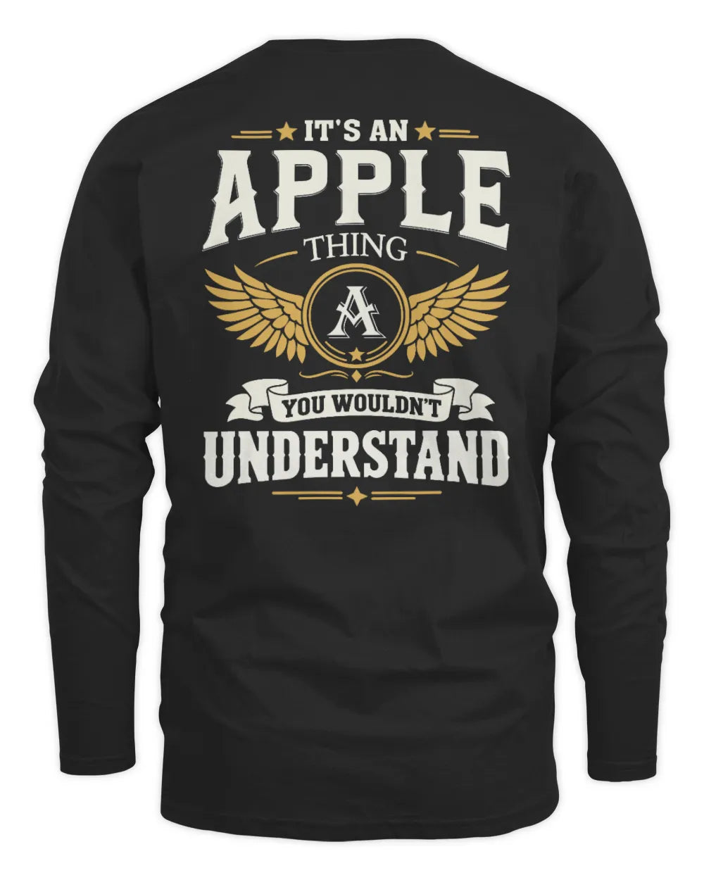 APPLE KT06-M008 It’s a [NAME] Thing – You Wouldn’t Understand | Personalized Vintage T-Shirt - Men's Long Sleeved T-Shirt - Black