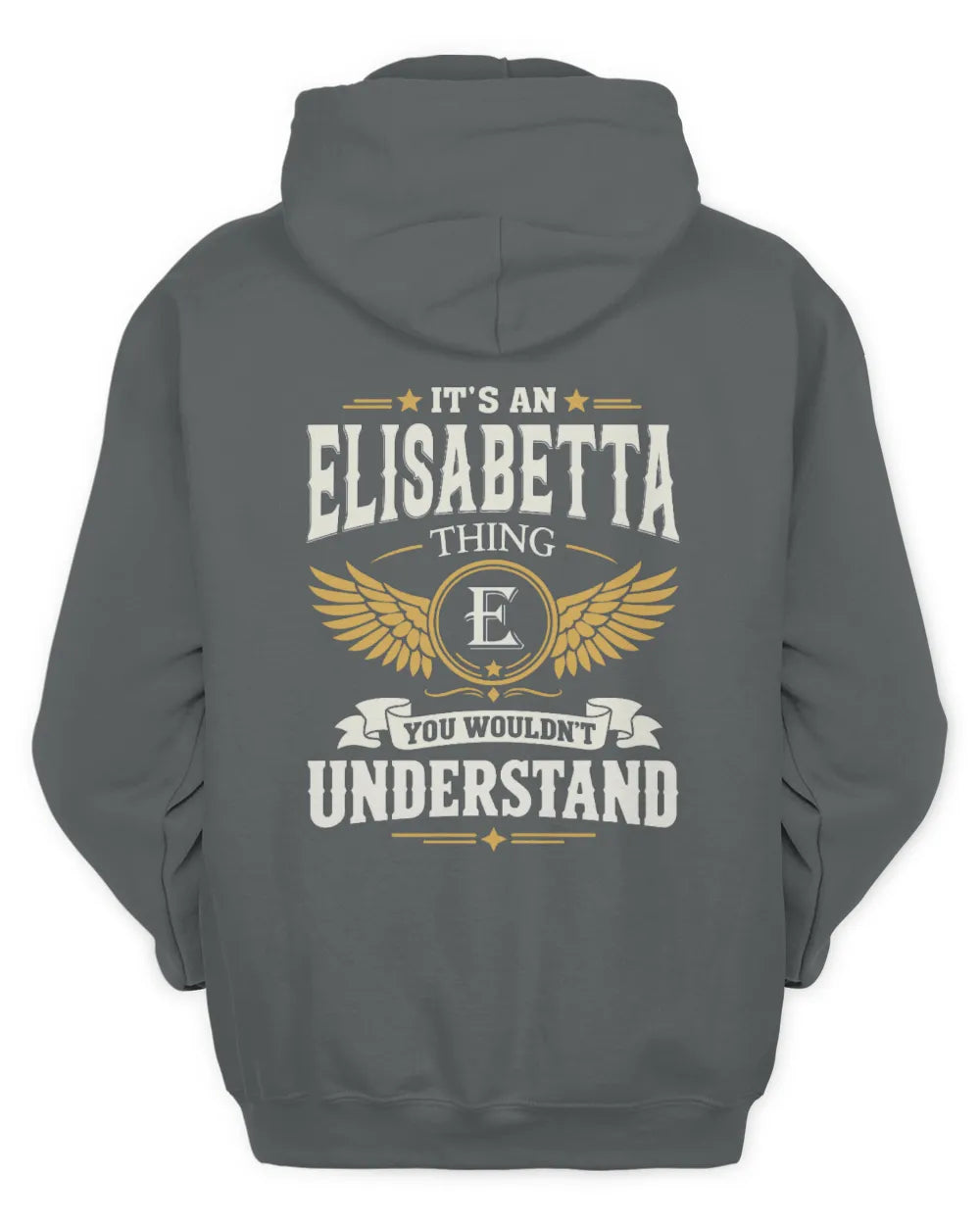 ELISABETTA KT06-M008 It’s a [NAME] Thing – You Wouldn’t Understand | Personalized Vintage T-Shirt - Unisex Hoodie - Charcoal
