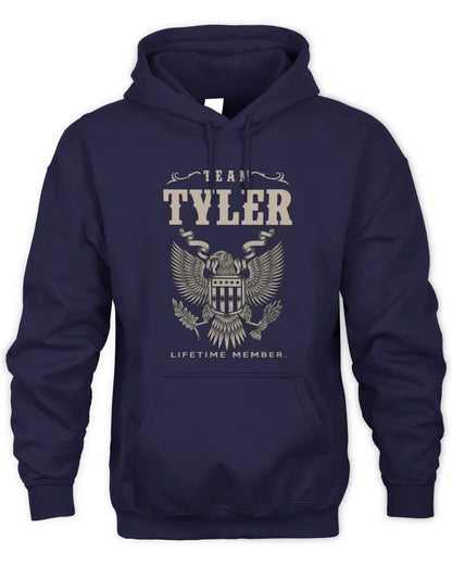 TYLER TP06-K82 – Personalized Classic Style Apparel “Team NAME Lifetime Member” - Unisex Hoodie - Navy