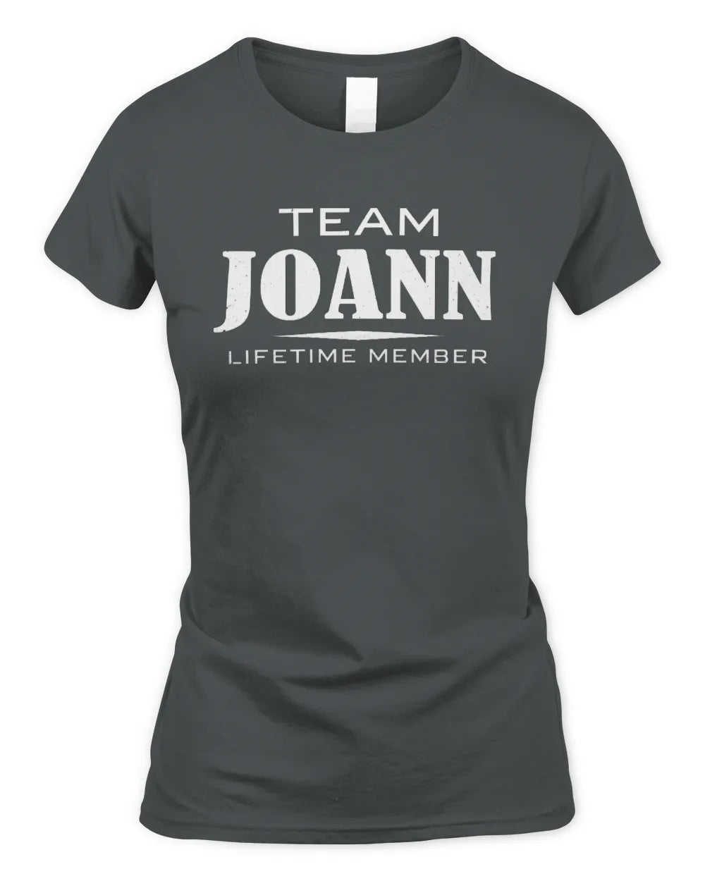 JOANN BL62-K4-128 - Personalized “Team NAME Lifetime Member” - Women's Standard T-Shirt - Charcoal