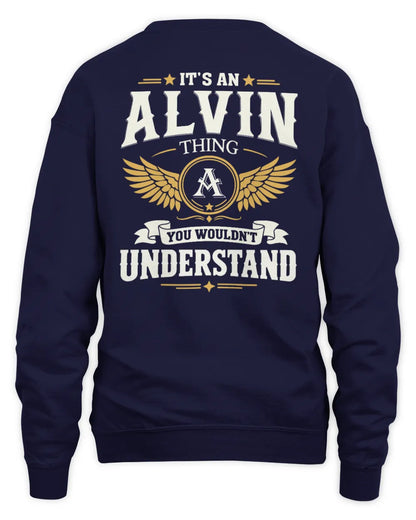 ALVIN KT06-M008 It’s a [NAME] Thing – You Wouldn’t Understand | Personalized Vintage T-Shirt - Unisex Sweatshirt - Navy