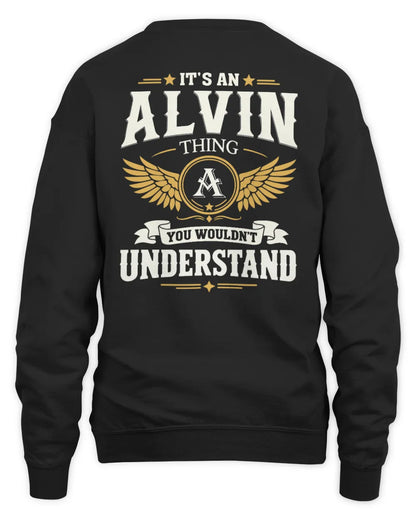 ALVIN KT06-M008 It’s a [NAME] Thing – You Wouldn’t Understand | Personalized Vintage T-Shirt - Unisex Sweatshirt - Black
