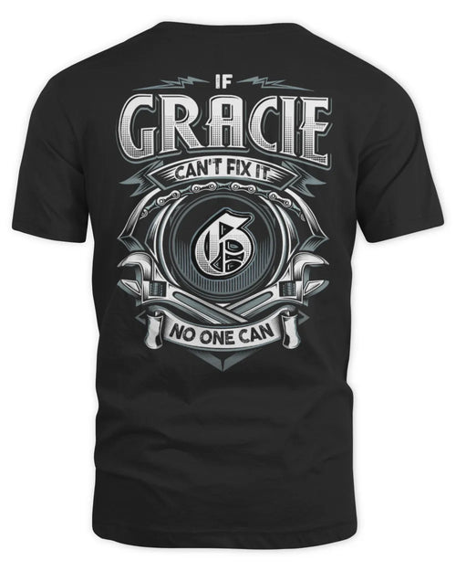 GRACIE AP81-K4-626 - Personalized Ahmed Quote Apparel “If Ahmed Can't Fix It, No One Can” - Unisex Standard T-Shirt - Black