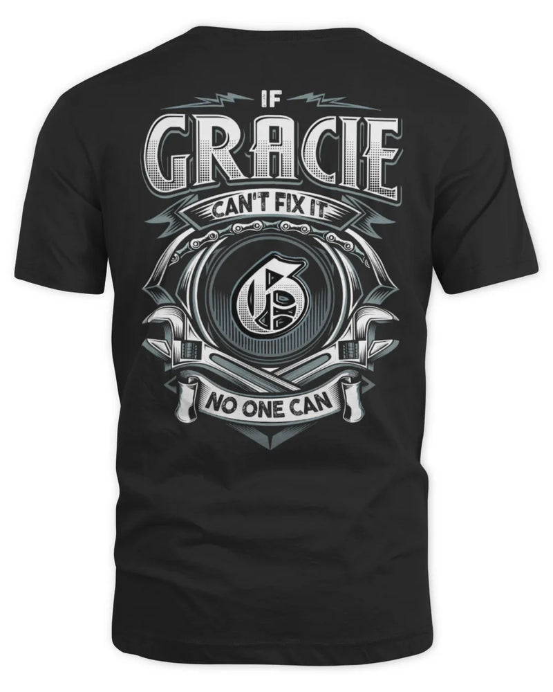 GRACIE AP81-K4-626 - Personalized Ahmed Quote Apparel “If Ahmed Can't Fix It, No One Can” - Unisex Standard T-Shirt - Black
