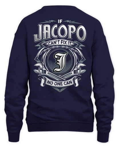 JACOPO AP81-K4-626 - Personalized Ahmed Quote Apparel “If Ahmed Can't Fix It, No One Can” - Unisex Sweatshirt - Navy
