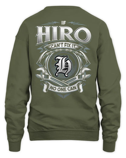 HIRO AP81-K4-626 - Personalized Ahmed Quote Apparel “If Ahmed Can't Fix It, No One Can” - Unisex Sweatshirt - Military Green