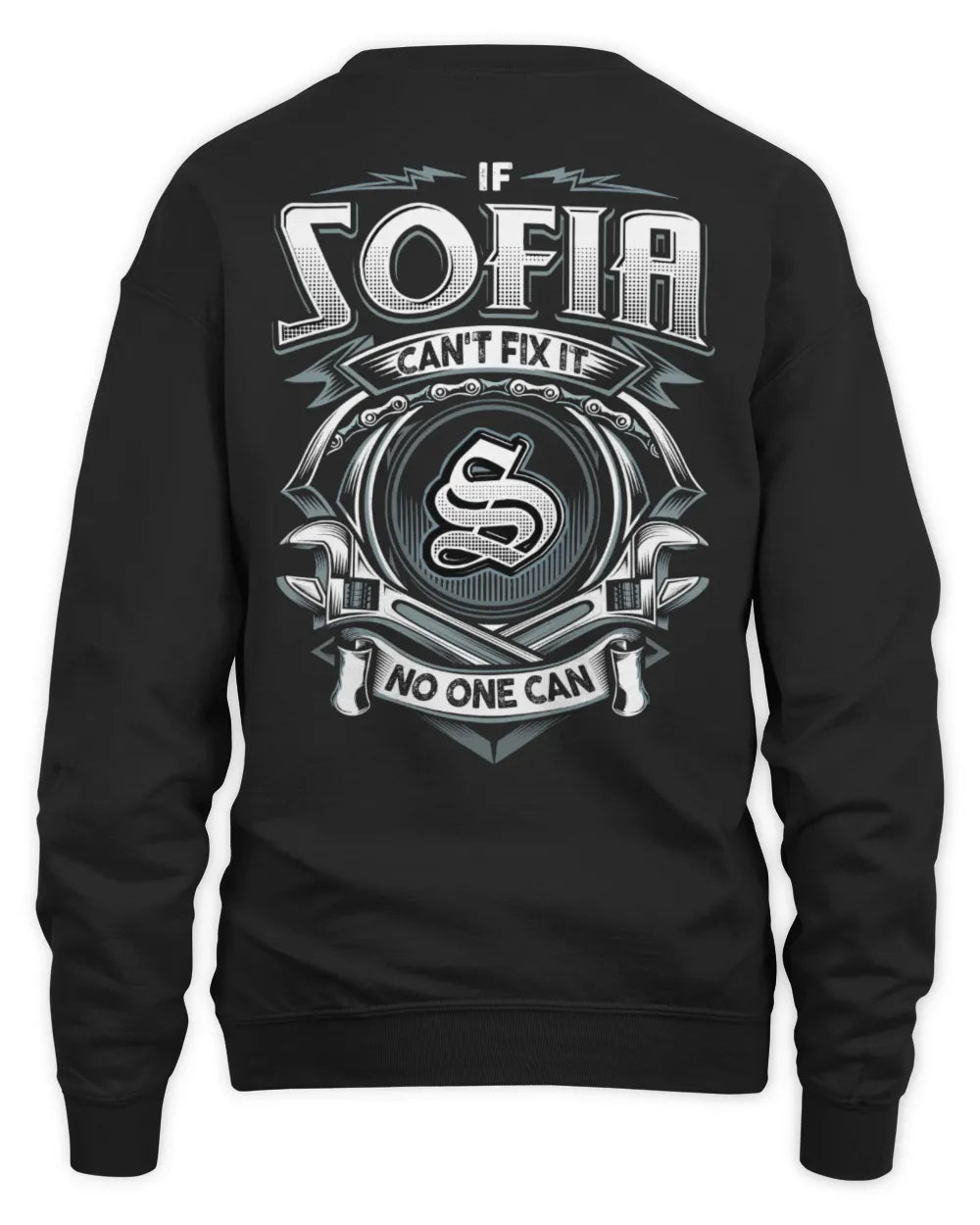 SOFIA AP81-K4-626 - Personalized Ahmed Quote Apparel “If Ahmed Can't Fix It, No One Can” - Unisex Sweatshirt - Black