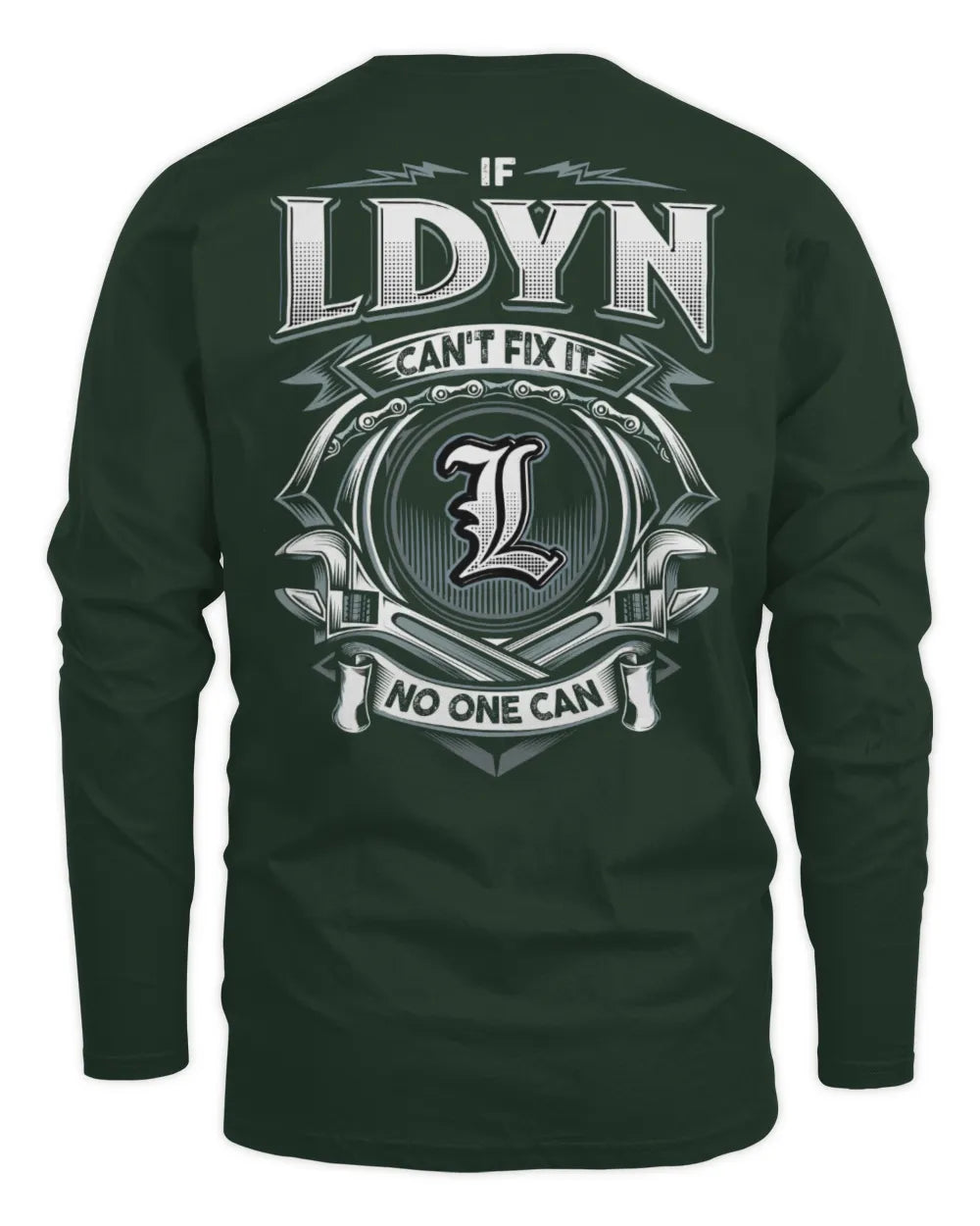 LDYN AP81-K4-626 - Personalized Ahmed Quote Apparel “If Ahmed Can't Fix It, No One Can” - Men's Long Sleeved T-Shirt - Forest Green