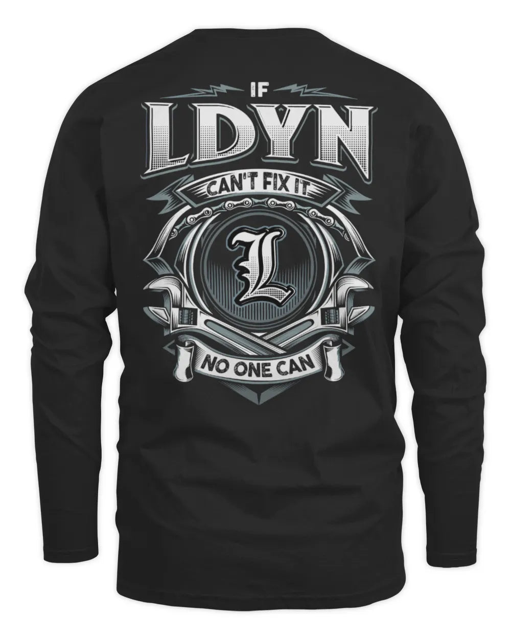 LDYN AP81-K4-626 - Personalized Ahmed Quote Apparel “If Ahmed Can't Fix It, No One Can” - Men's Long Sleeved T-Shirt - Black