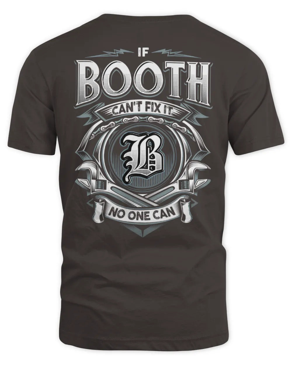 BOOTH AP81-K4-626 - Personalized Ahmed Quote Apparel “If Ahmed Can't Fix It, No One Can” - Unisex Standard T-Shirt - Dark Chocolate