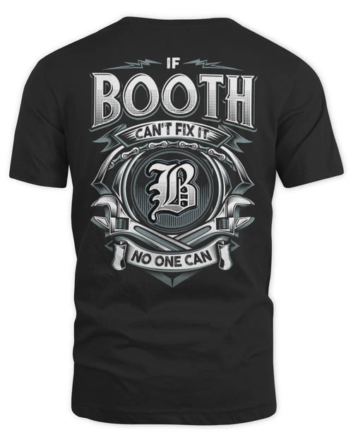 BOOTH AP81-K4-626 - Personalized Ahmed Quote Apparel “If Ahmed Can't Fix It, No One Can” - Unisex Standard T-Shirt - Black