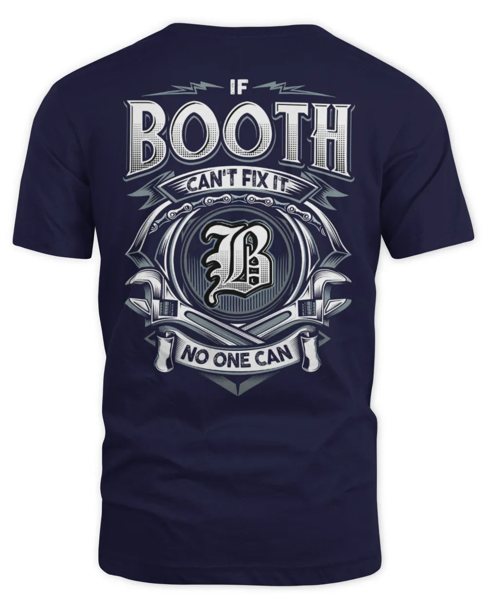 BOOTH AP81-K4-626 - Personalized Ahmed Quote Apparel “If Ahmed Can't Fix It, No One Can” - Unisex Standard T-Shirt - Navy