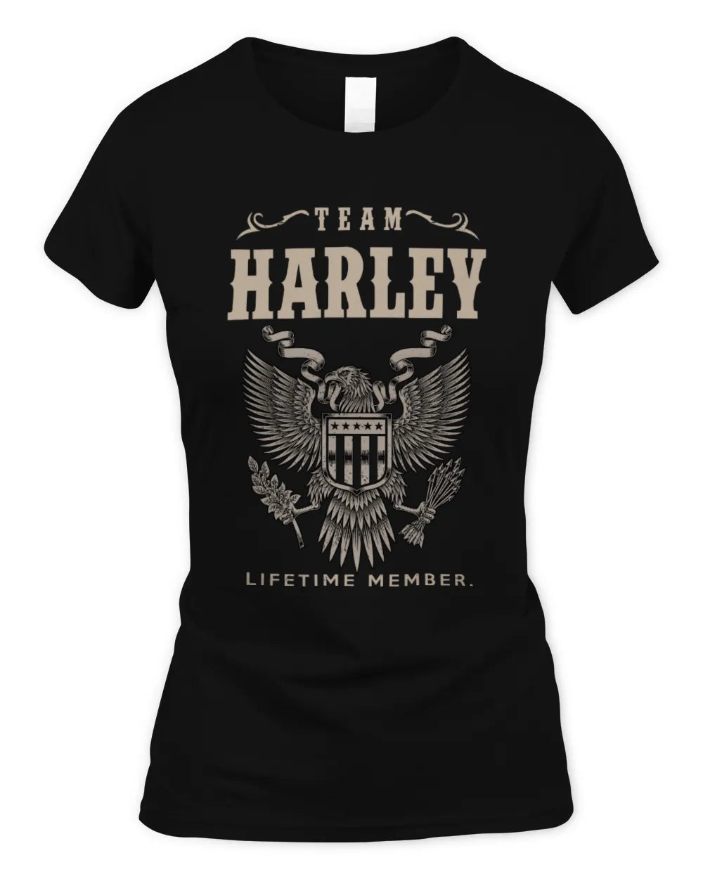 HARLEY TP06-K82 – Personalized Classic Style Apparel “Team NAME Lifetime Member” - Women's Standard T-Shirt - Black