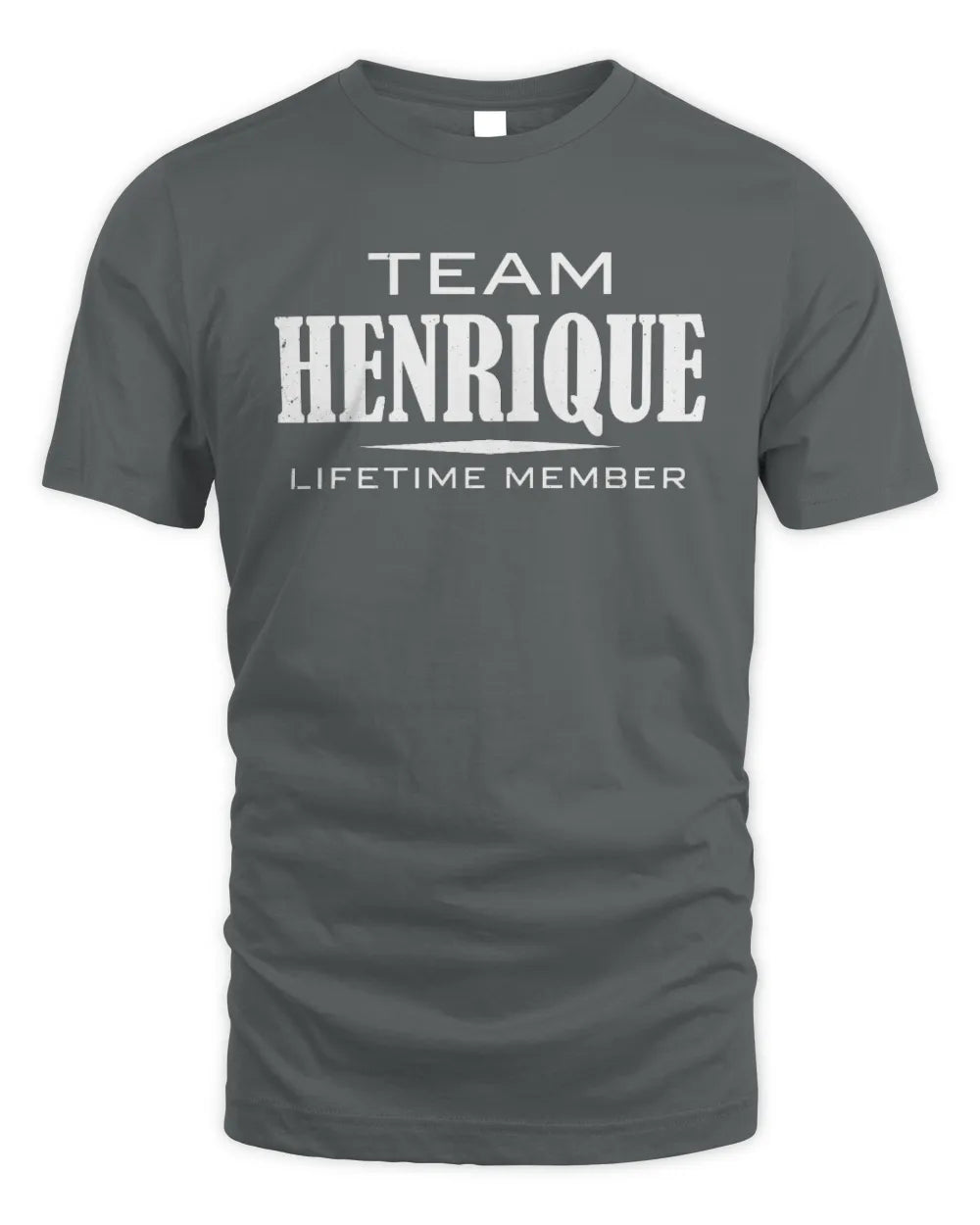 HENRIQUE BL62-K4-128 - Personalized “Team NAME Lifetime Member” - Unisex Standard T-Shirt - Charcoal