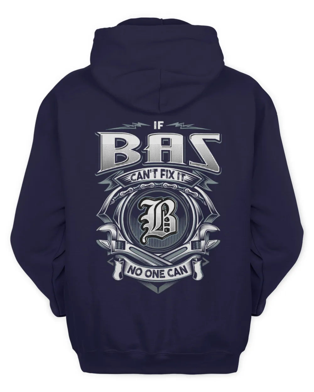BAS AP81-K4-626 - Personalized Ahmed Quote Apparel “If Ahmed Can't Fix It, No One Can” - Unisex Hoodie - Navy