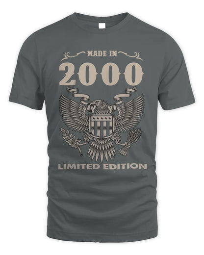 2000 HH89-K2 – Classic Birth Year Limited Edition T-Shirt - Unisex Standard T-Shirt - Charcoal