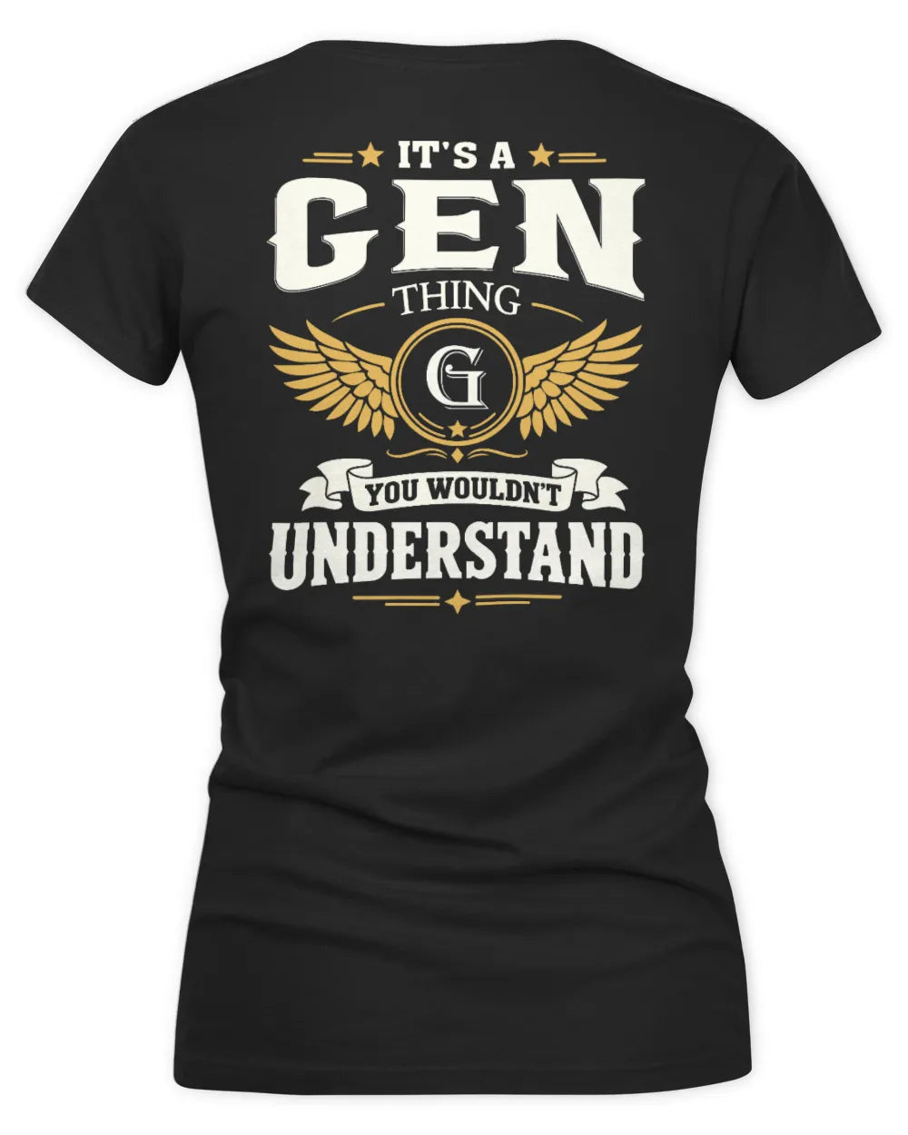 GEN KT06-M008 It’s a [NAME] Thing – You Wouldn’t Understand | Personalized Vintage T-Shirt - Women's V-Neck T-Shirt - Black