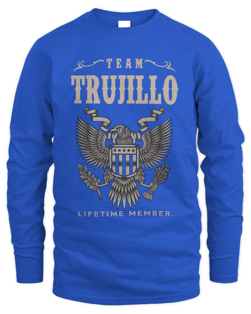TRUJILLO TP06-K82 – Personalized Classic Style Apparel “Team NAME Lifetime Member” - Men's Long Sleeved T-Shirt - Royal