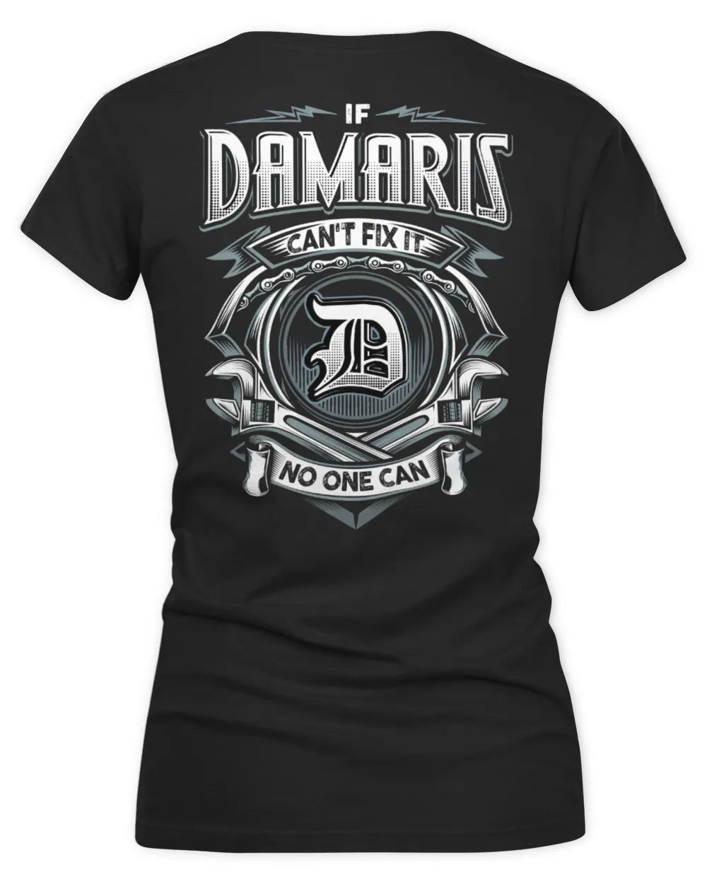DAMARIS AP81-K4-626 - Personalized Ahmed Quote Apparel “If Ahmed Can't Fix It, No One Can” - Women's V-Neck T-Shirt - Black