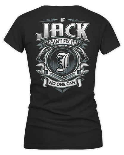 JACK AP81-K4-626 - Personalized Ahmed Quote Apparel “If Ahmed Can't Fix It, No One Can” - Women's V-Neck T-Shirt - Black