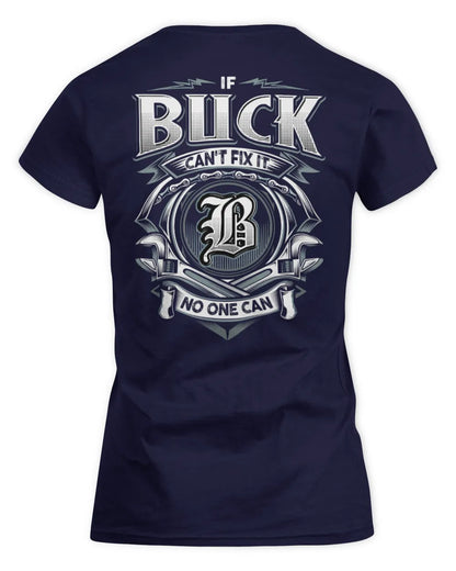 BUCK AP81-K4-626 - Personalized Ahmed Quote Apparel “If Ahmed Can't Fix It, No One Can” - Women's Standard T-Shirt - Navy