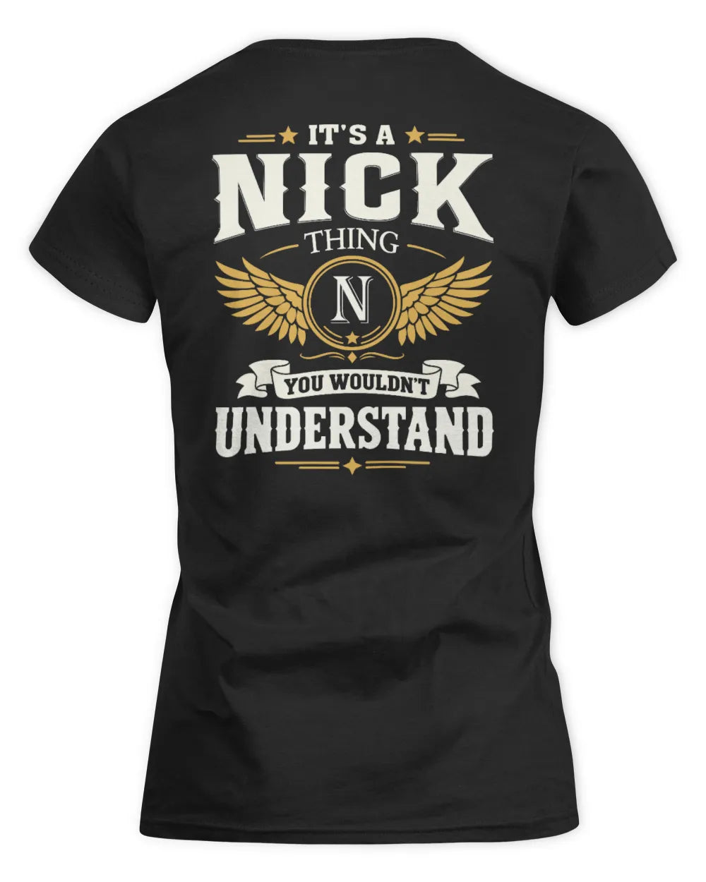 NICK KT06-M008 It’s a [NAME] Thing – You Wouldn’t Understand | Personalized Vintage T-Shirt - Women's Standard T-Shirt - Black