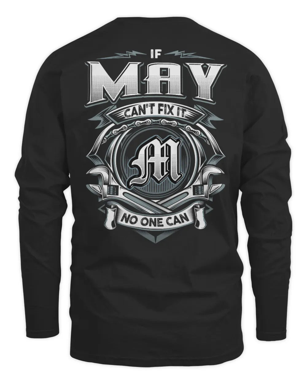 MAY AP81-K4-626 - Personalized Ahmed Quote Apparel “If Ahmed Can't Fix It, No One Can” - Men's Long Sleeved T-Shirt - Black