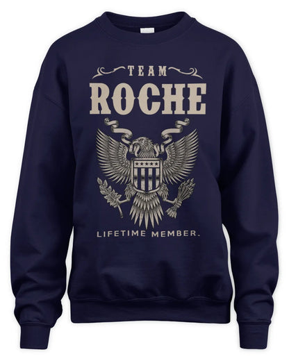 ROCHE TP06-K82 – Personalized Classic Style Apparel “Team NAME Lifetime Member” - Unisex Sweatshirt - Navy