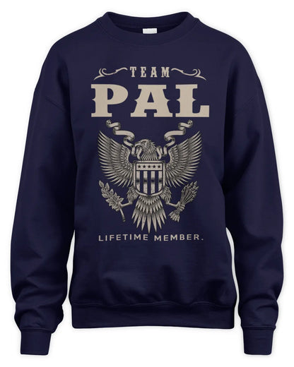PAL TP06-K82 – Personalized Classic Style Apparel “Team NAME Lifetime Member” - Unisex Sweatshirt - Navy