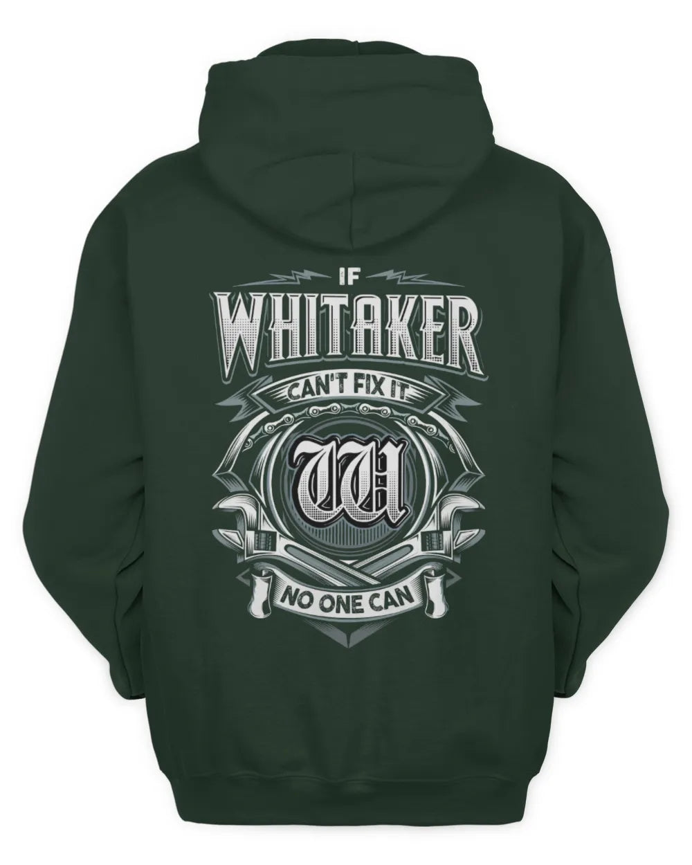WHITAKER AP81-K4-626 - Personalized Ahmed Quote Apparel “If Ahmed Can't Fix It, No One Can” - Unisex Hoodie - Forest Green