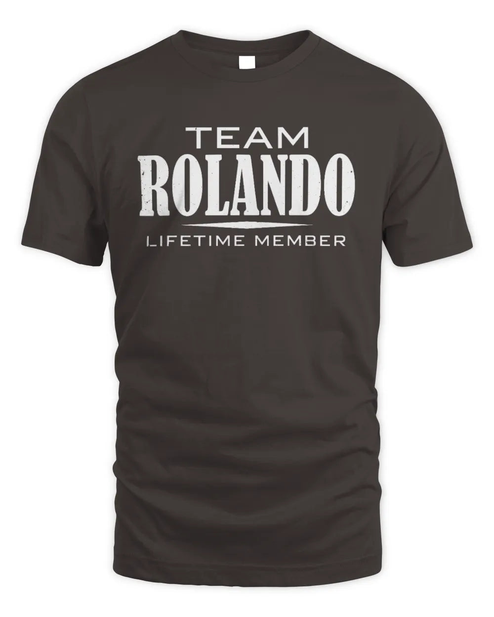 ROLANDO BL62-K4-128 - Personalized “Team NAME Lifetime Member” - Unisex Standard T-Shirt - Dark Chocolate