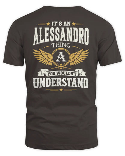 ALESSANDRO KT06-M008 It’s a [NAME] Thing – You Wouldn’t Understand | Personalized Vintage T-Shirt - Unisex Standard T-Shirt - Dark Chocolate