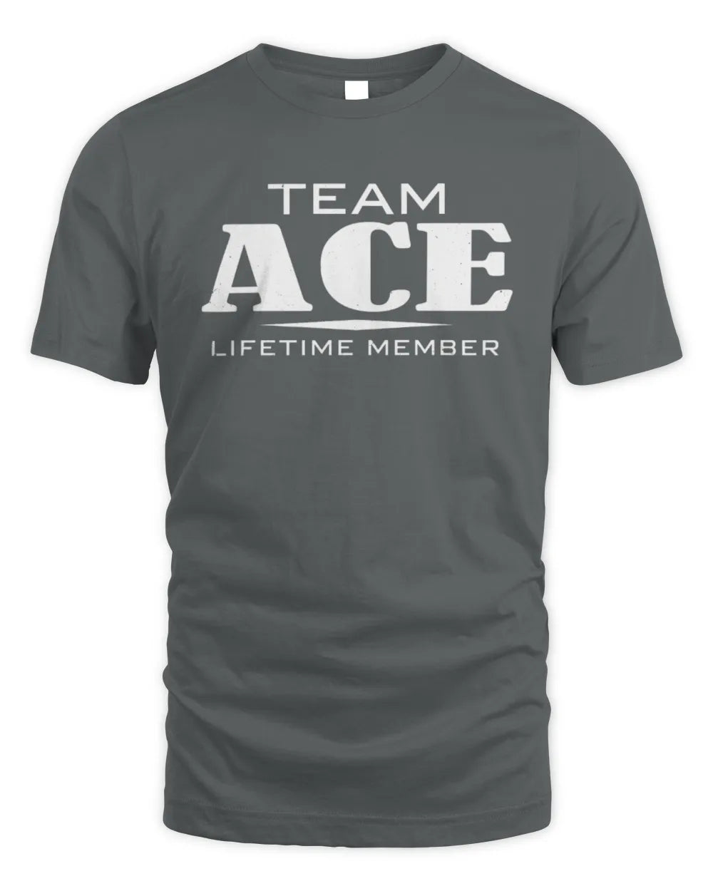 ACE BL62-K4-128 - Personalized “Team NAME Lifetime Member” - Unisex Standard T-Shirt - Charcoal