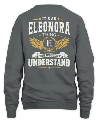 ELEONORA KT06-M008 It’s a [NAME] Thing – You Wouldn’t Understand | Personalized Vintage T-Shirt - Unisex Sweatshirt - Charcoal
