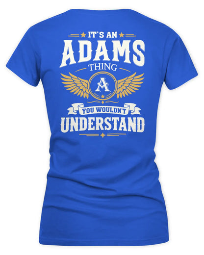 ADAMS KT06-M008 It’s a [NAME] Thing – You Wouldn’t Understand | Personalized Vintage T-Shirt - Women's V-Neck T-Shirt - Royal