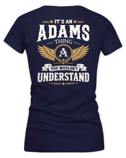 ADAMS KT06-M008 It’s a [NAME] Thing – You Wouldn’t Understand | Personalized Vintage T-Shirt - Women's V-Neck T-Shirt - Navy