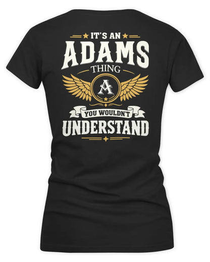 ADAMS KT06-M008 It’s a [NAME] Thing – You Wouldn’t Understand | Personalized Vintage T-Shirt - Women's V-Neck T-Shirt - Black