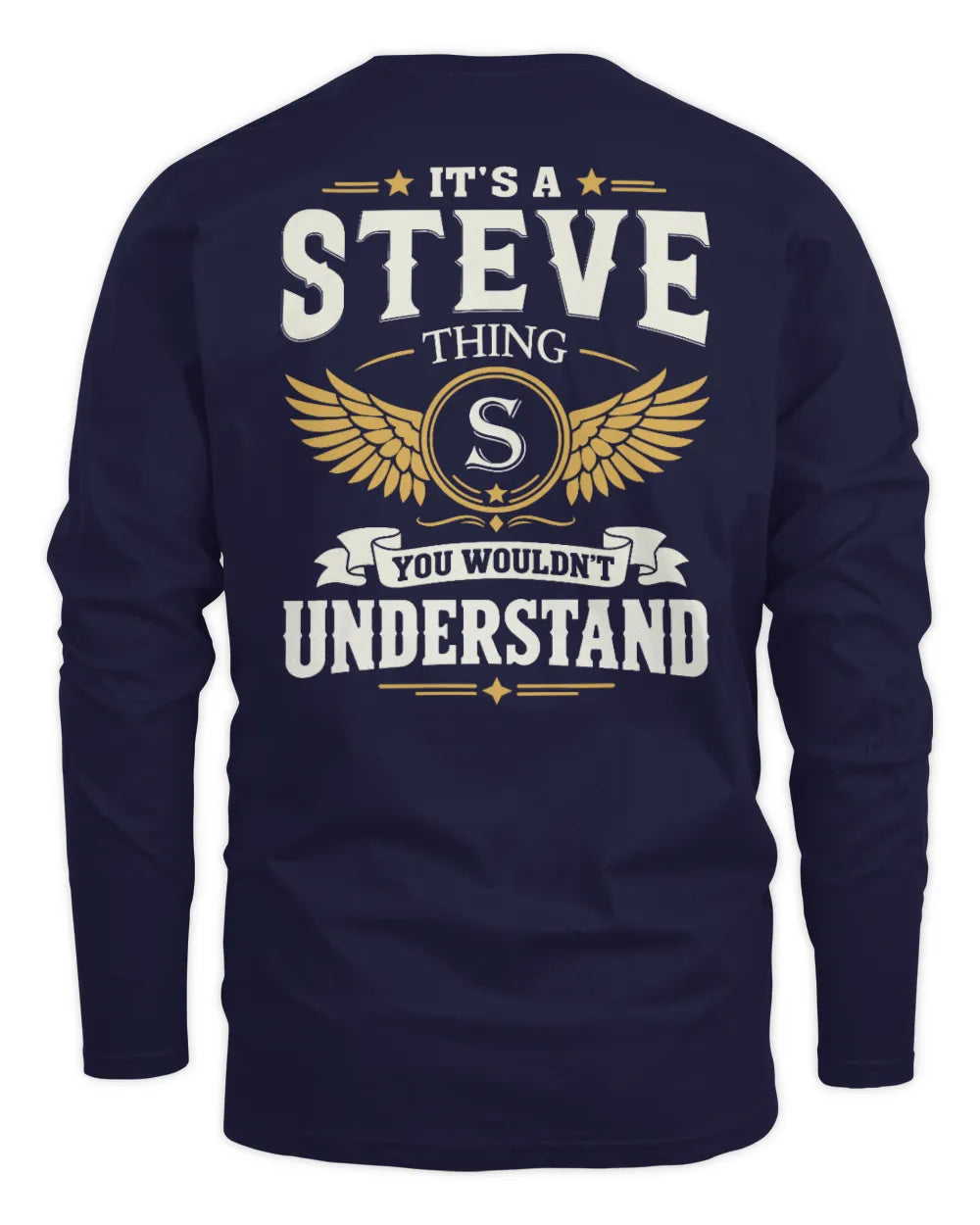 STEVE KT06-M008 It’s a [NAME] Thing – You Wouldn’t Understand | Personalized Vintage T-Shirt - Men's Long Sleeved T-Shirt - Navy