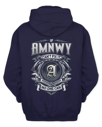 AMNWY AP81-K4-626 - Personalized Ahmed Quote Apparel “If Ahmed Can't Fix It, No One Can” - Unisex Hoodie - Navy