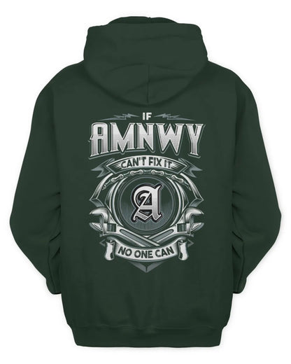 AMNWY AP81-K4-626 - Personalized Ahmed Quote Apparel “If Ahmed Can't Fix It, No One Can” - Unisex Hoodie - Forest Green