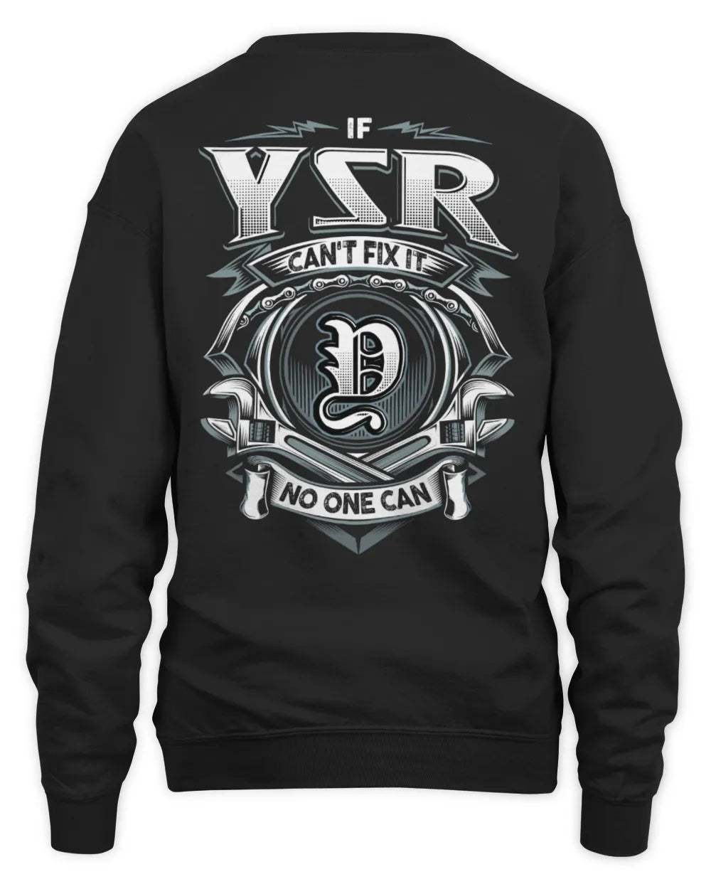 YSR AP81-K4-626 - Personalized Ahmed Quote Apparel “If Ahmed Can't Fix It, No One Can” - Unisex Sweatshirt - Black