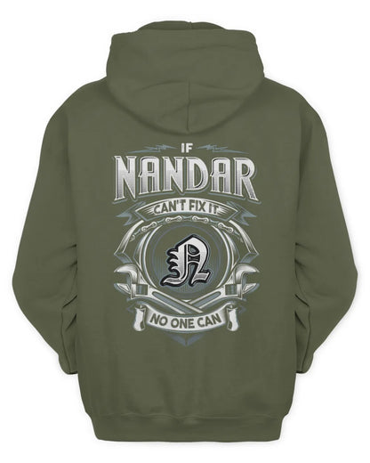 NANDAR AP81-K4-626 - Personalized Ahmed Quote Apparel “If Ahmed Can't Fix It, No One Can” - Unisex Hoodie - Military Green
