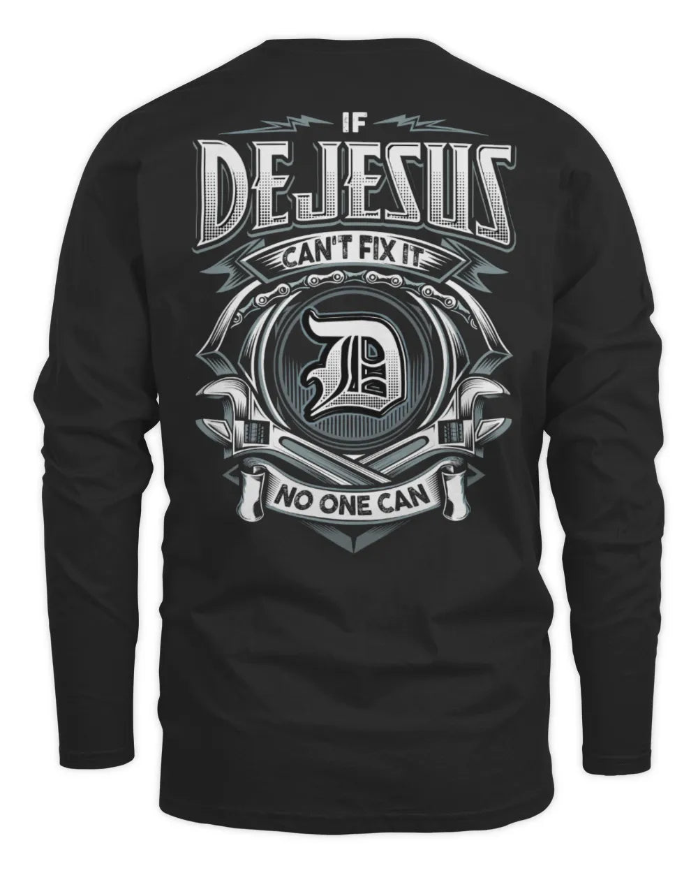 DEJESUS AP81-K4-626 - Personalized Ahmed Quote Apparel “If Ahmed Can't Fix It, No One Can” - Men's Long Sleeved T-Shirt - Black