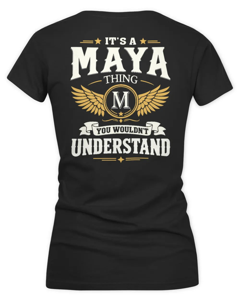 MAYA KT06-M008 It’s a [NAME] Thing – You Wouldn’t Understand | Personalized Vintage T-Shirt - Women's V-Neck T-Shirt - Black