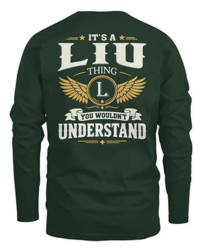 LIU KT06-M008 It’s a [NAME] Thing – You Wouldn’t Understand | Personalized Vintage T-Shirt - Men's Long Sleeved T-Shirt - Forest Green