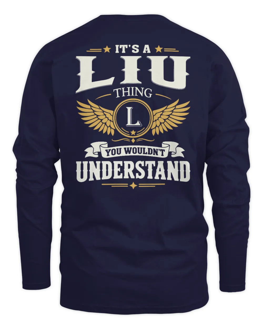 LIU KT06-M008 It’s a [NAME] Thing – You Wouldn’t Understand | Personalized Vintage T-Shirt - Men's Long Sleeved T-Shirt - Navy